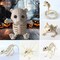 Halloween Decoration Mini Skeleton Bone Statues Poseable Rat Dog Spider Cat Owl Skeleton Figurine For Haunted House